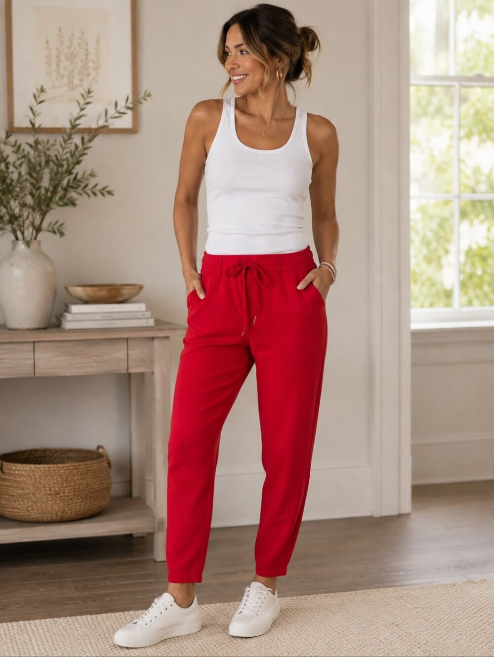 💖LOFT Vibrant Red Women's Joggers